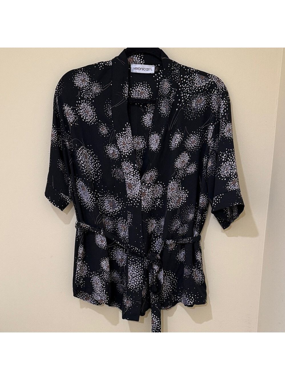 Veronica M Vintage Lightweight Floral Blouse Women’s Top Size L — image 3 of 8
